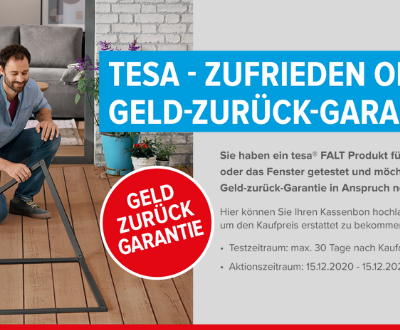 tesa Geld zurueck Garantie