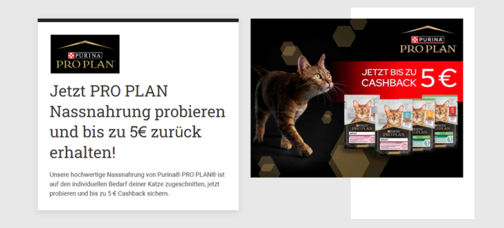 Purina Pro Plan Katzenfutter Geld zurueck Aktion
