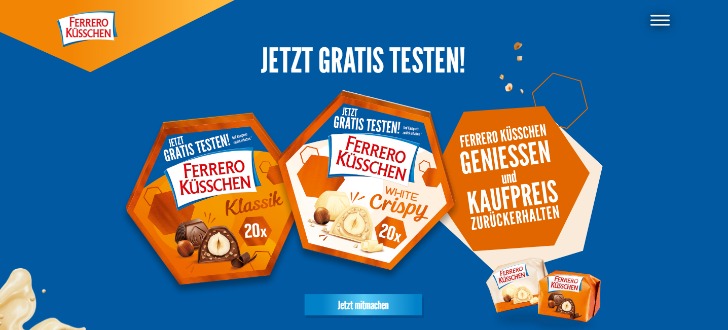 Ferrero Kuesschen Geld zurueck Aktion